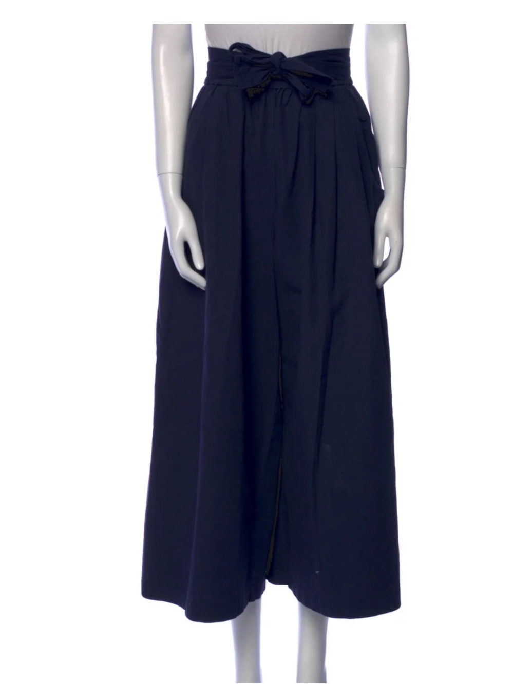 Tome New York Navy Wide Legged Pants Elastic Waistband Cotton